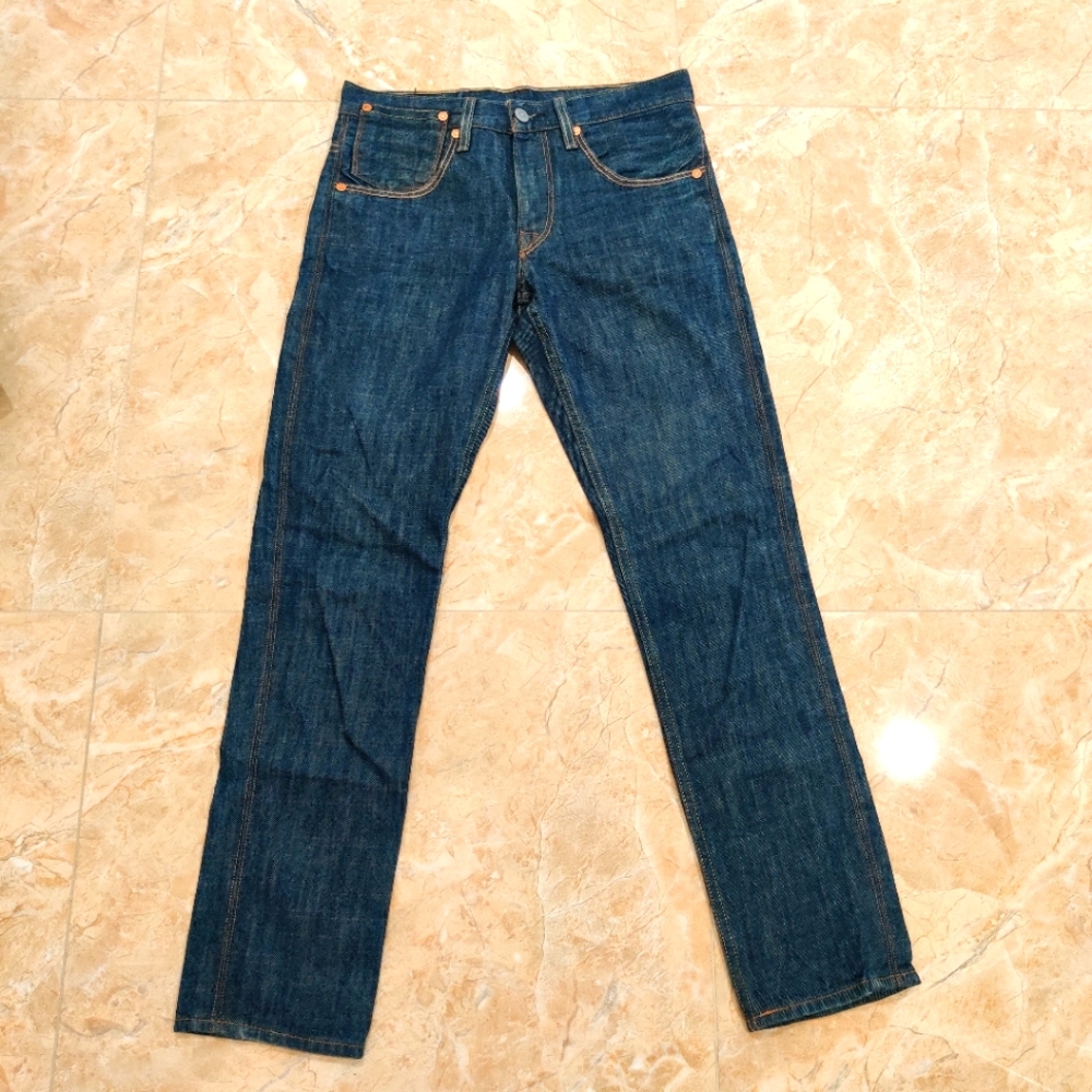 Levi's Medium Washed Indigo Blue 511 Slim Skinny Denim Jeans Red Tab